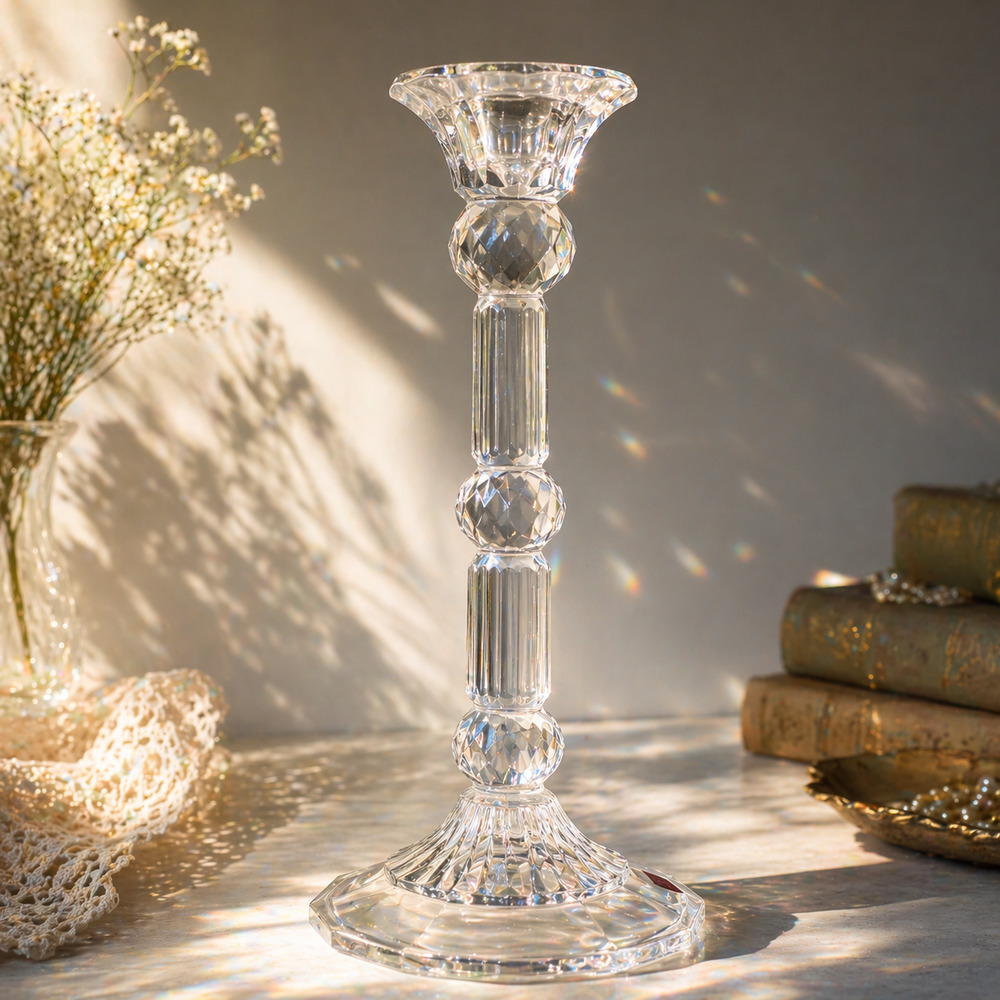 Vintage Fifth Avenue Crystal Pineapple Candlestick Holder 24% Lead Crystal · 90s